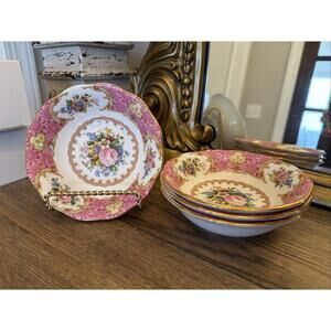 Royal Albert Lady Carlyle Dessert Fruit Bowls Set of 4 Bone China England